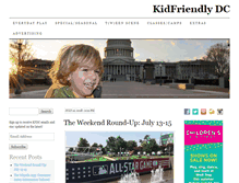 Tablet Screenshot of kidfriendlydc.com
